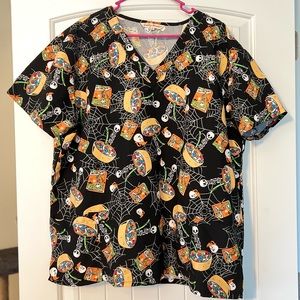 Gabby Brooke Halloween Themed Scrub Shirt